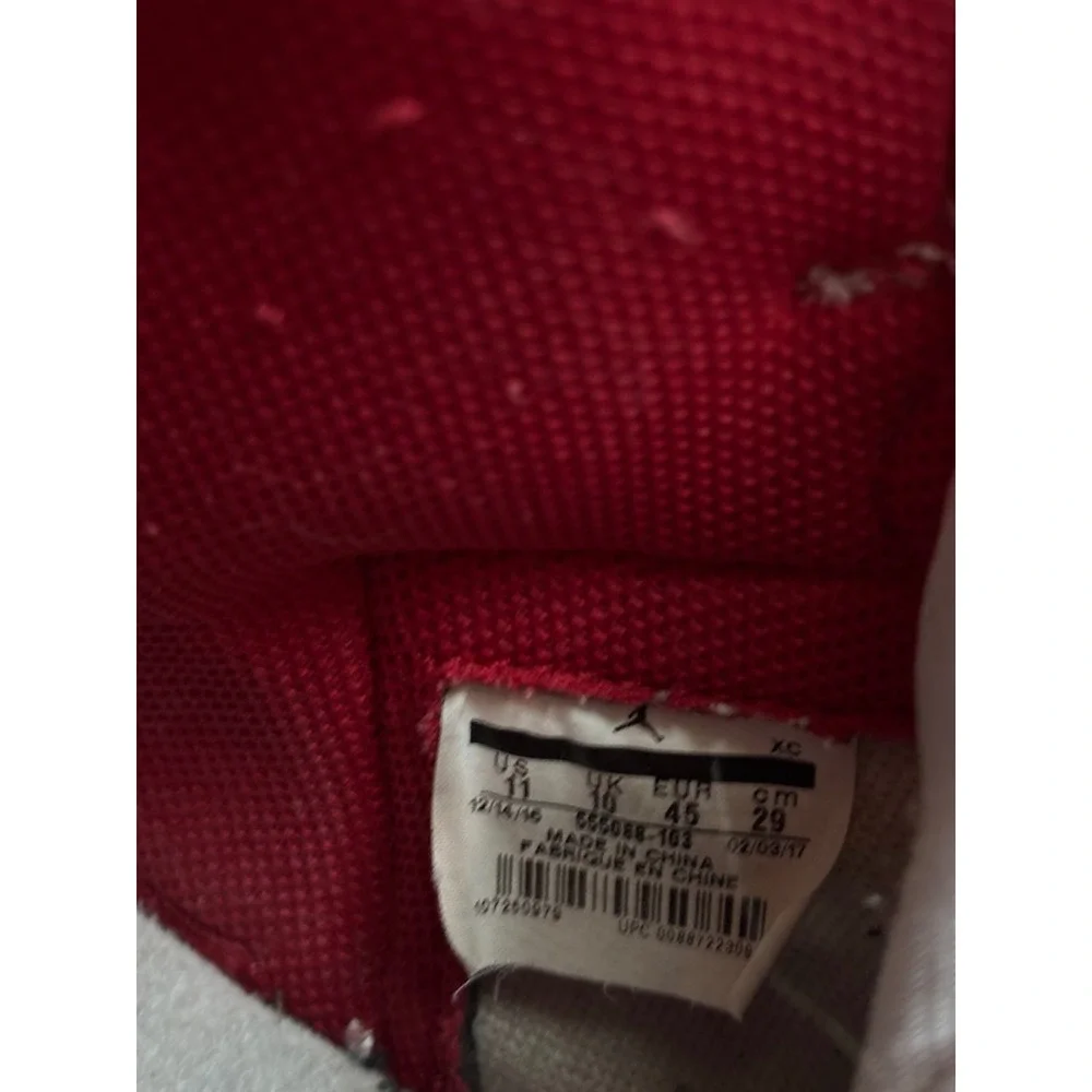Nike Air Jordan 1 Retro OG High Metallic Red Men's Size 11 White Varsity Red